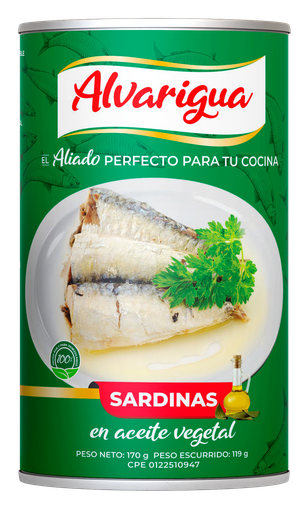 [000441] SARDINAS ALVARIGUA EN ACEITE VEGETAL 24X170G (E)